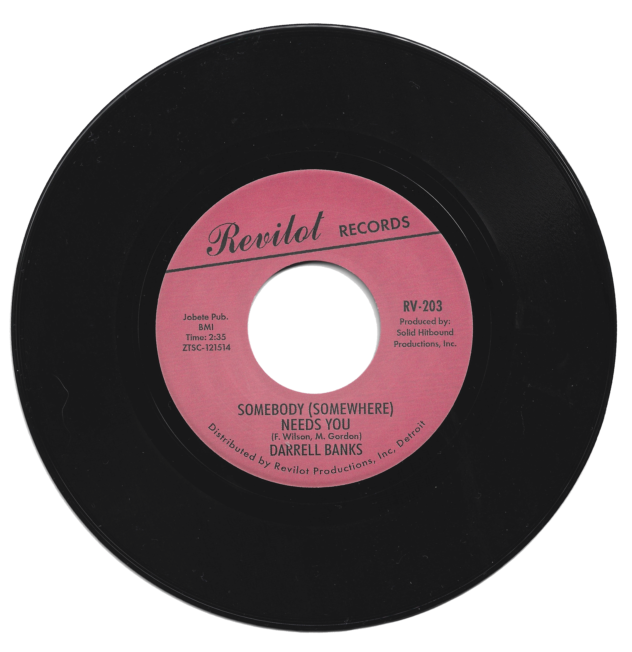 米7” Darrell Banks Somebody (Somewhere) Needs You / Baby Whatcha You  RV203 REVILOT RECORDS /00080 s-l400.jpg